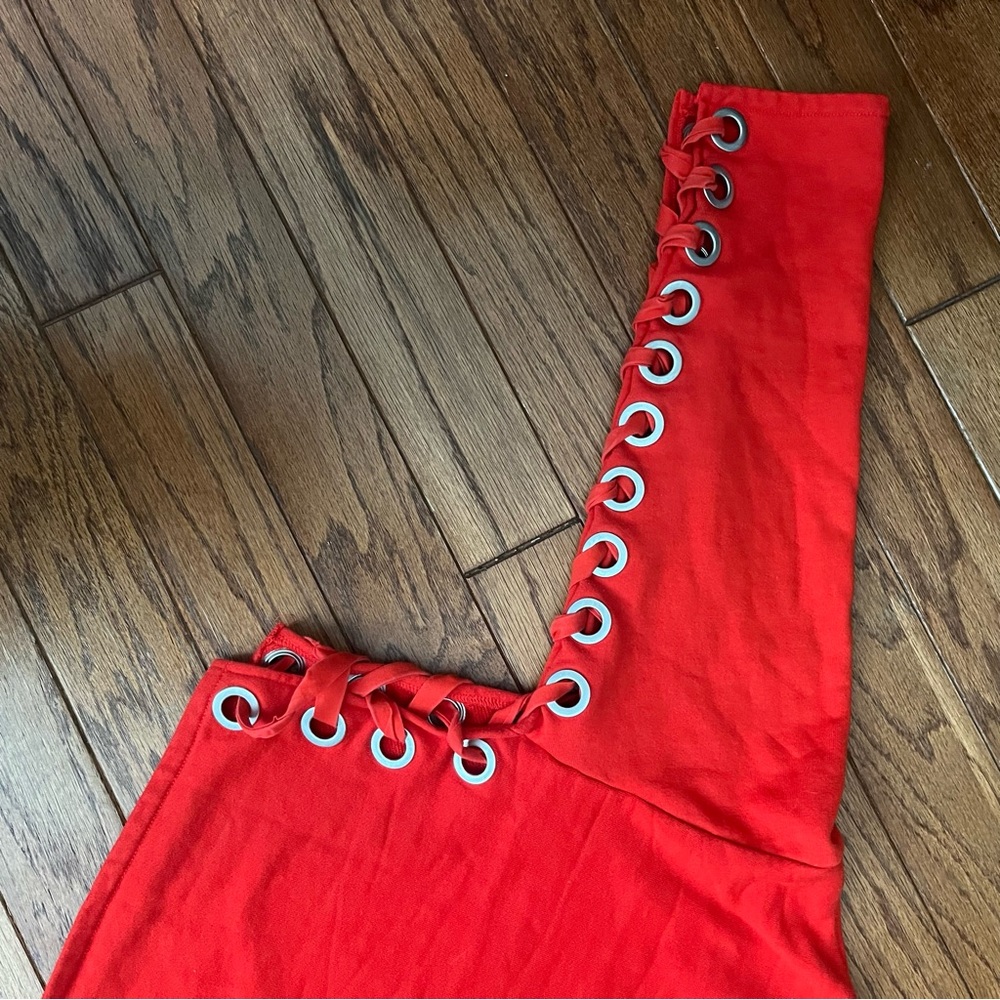 ALO Yoga Red Grommet Sweatshirt - Picture 6 of 9